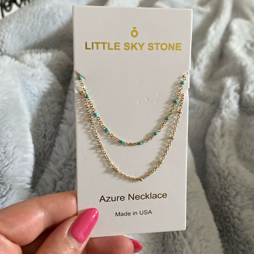 Little sky stone Azure layered necklace set. Brand new
